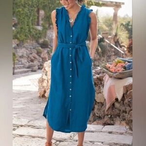 Sundance Linen Midi Dress